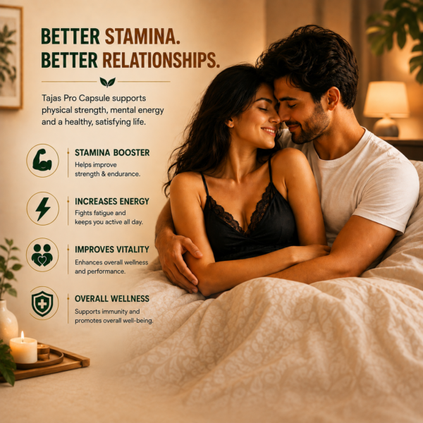 Ayurvedic Stamina Capsule for Men - Tajas Pro Benefits